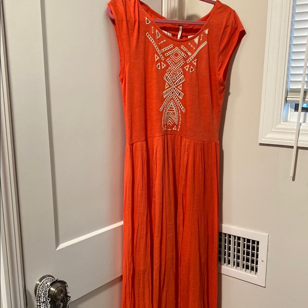 Free People Embroidered with a Maxi Dress